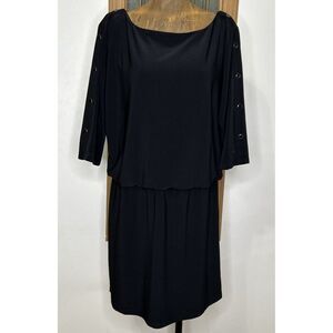 White House Black Market Black Drop Waist Dress